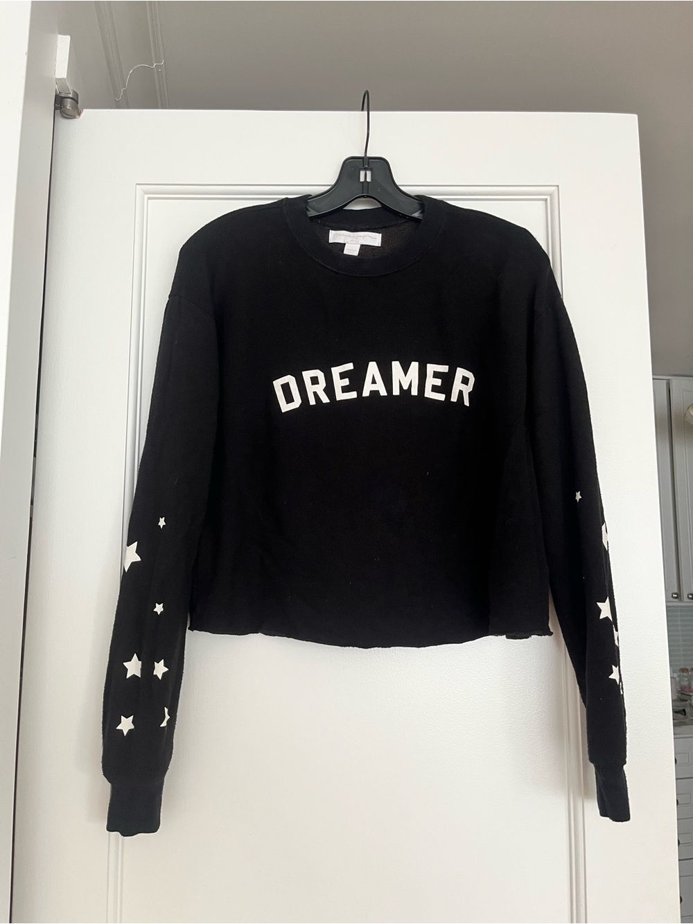 Spiritual Gangster Dreamer Cropped Sweatshirt Star Print XS